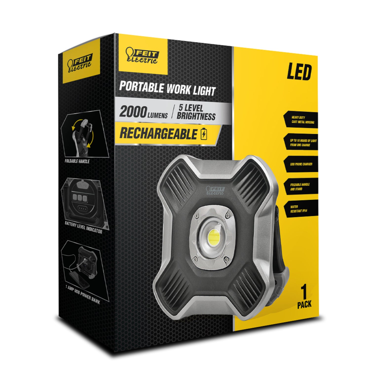 Feit Electric 300-Lumens Compact Handheld Battery Powered LED Work Light (12-Pack)