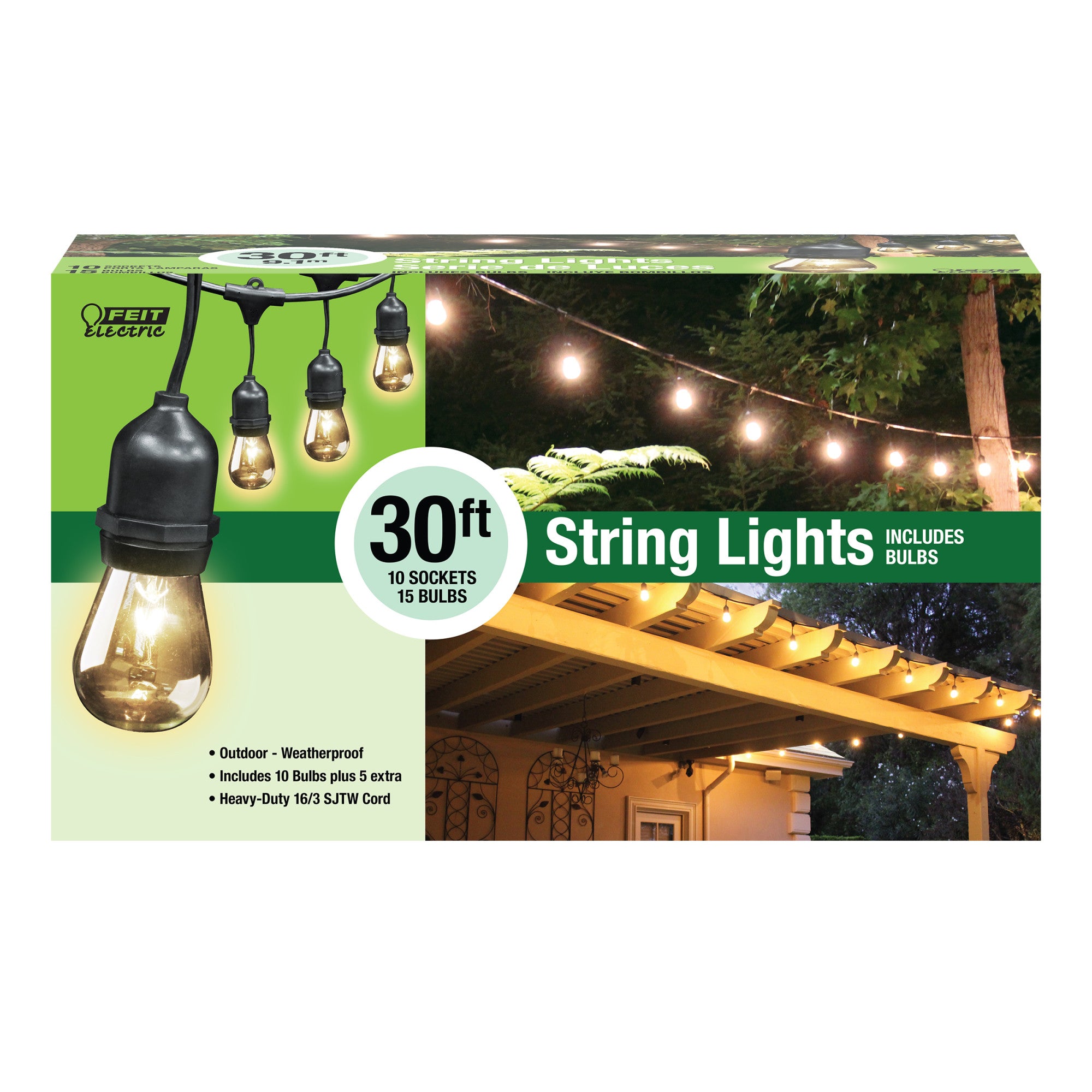 Feit electric deals string lights dimmable