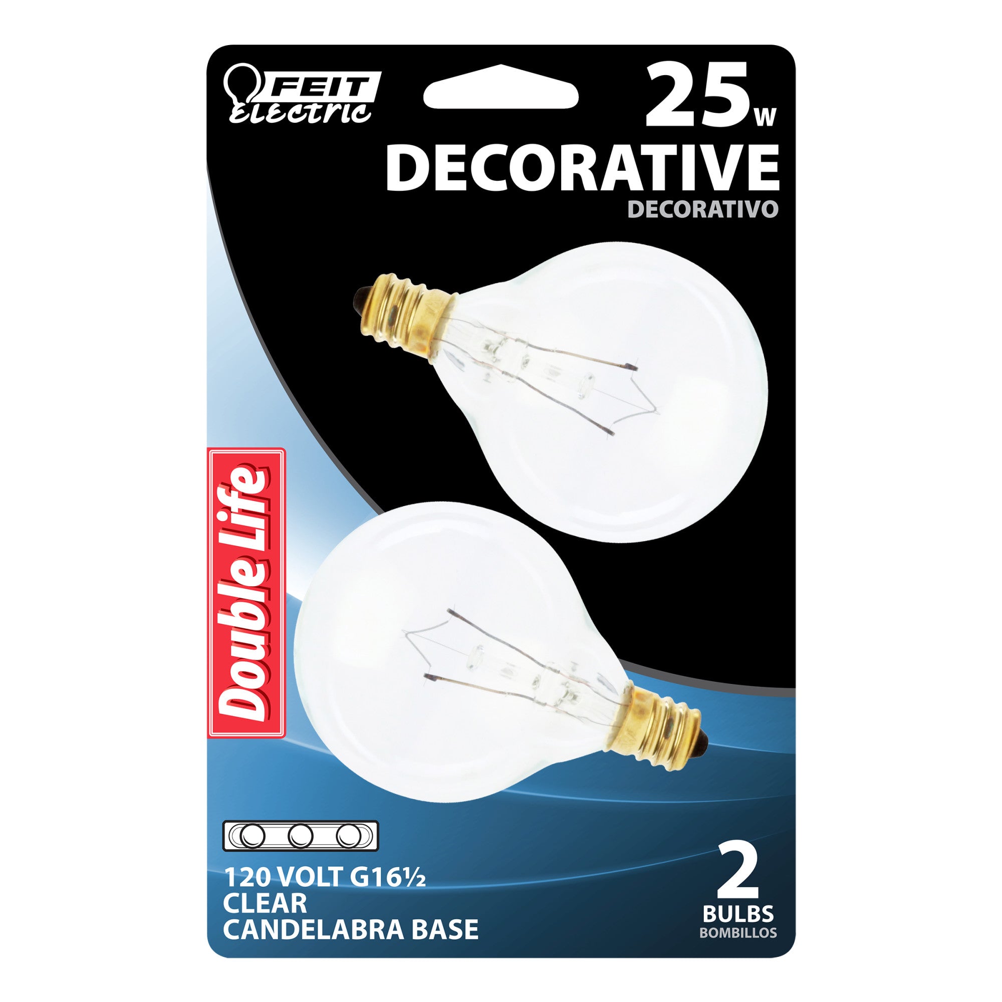 25w type g on sale incandescent candelabra bulbs